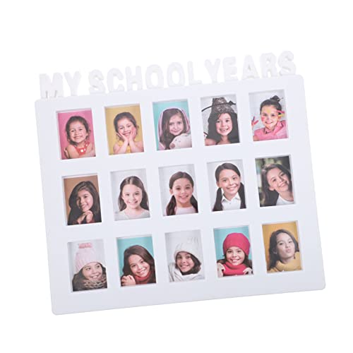 Gatuida Grade Record Bilderrahmen Kinderbettrahmen Bildcollage Schuljahre Fotorahmen Für Das Schuljahr Tischbilderrahmen Kunstrahmen Für Vorschulabschluss-bilderrahmen Weiß PVC von Gatuida