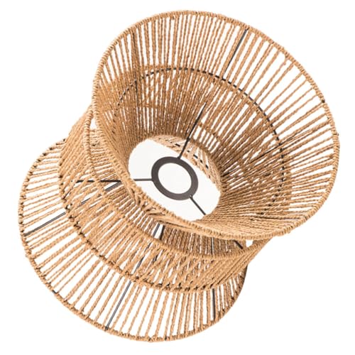 Gatuida Hängender Lampenschirm Vintage Stil Rustikaler Pendelleuchten Schirm aus Gewebtem Hanfseil Sicherer Deckenlampen Abdeckung für Wohnzimmer Bar und Praktische Retro Dekoration Gatuida Hängender Lampenschirm Vintage Stil Rustikaler Pendelleuchten Schirm aus Gewebtem Hanfseil Sicherer Deckenlampen Abdeckung für Wohnzimmer Bar und Praktische Retro Dekoration von Gatuida