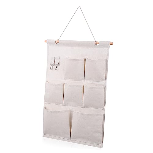 Gatuida Hängender Wandkorb Organizer mit Mehreren Taschen Platzsparender Tür und Wandaufbewahrer für Schlafzimmer Stilvoller Praktischer Hängebeutel Cremeweiß für Kleine Gegenstände Gatuida Hängender Wandkorb Organizer mit Mehreren Taschen Platzsparender Tür und Wandaufbewahrer für Schlafzimmer Stilvoller Praktischer Hängebeutel Cremeweiß für Kleine Gegenstände von Gatuida