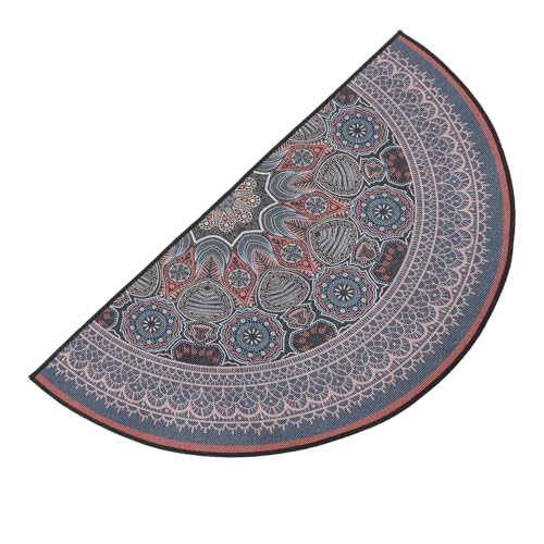 Gatuida Halbrunder Teppich Halbrunde Badematte Runder Badeteppich Halbrunde Fußmatte Fußmatten Halbkreis-badematte Vordertürmatte Draußen Runder Waschbarer Teppich Boden Polyester Brown von Gatuida