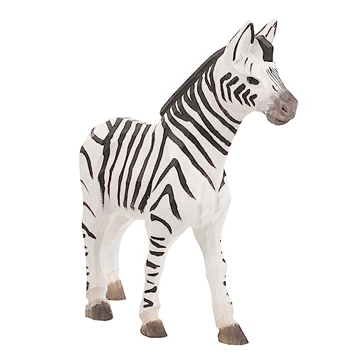 Gatuida Handgefertigte Holz Zebra Figurine Dekorative Tier Skulptur für Wohnzimmer Büro Schreibtisch Kleine Tragbare Holzornamente Rustikales Nordisches Design Geschenkidee von Gatuida