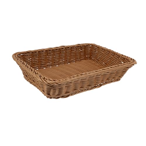 Gatuida Handgefertigter Großer Pastoralstil Obstkorb aus Rattan Kreativer Leichter Aufbewahrungskorb für Brot Snacks und Haushaltsgegenstände Hellbraun Gatuida Handgefertigter Großer Pastoralstil Obstkorb aus Rattan Kreativer Leichter Aufbewahrungskorb für Brot Snacks und Haushaltsgegenstände Hellbraun von Gatuida
