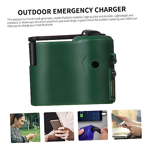 Gatuida Handkurbel Generator USB Ladegerät mit Roter LED Notlicht Tragbarer Handkurbel Generator für Outdoor Camping Wandern Notfall Stromversorgung Kompatibel mit Mobilen USB Geräten von Gatuida