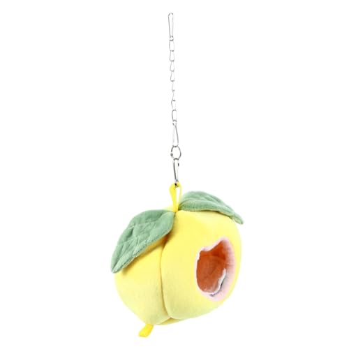 Gatuida Haustier-Frucht-Baumwollnest ausgestopft Bettwäsche Plüsch Schlafen Obst klein Hamster Schlafnest Baumwoll Hamster Nest Hamster Schlafsack Käfigbett Nestkäfig Baumwolle Yellow von Gatuida