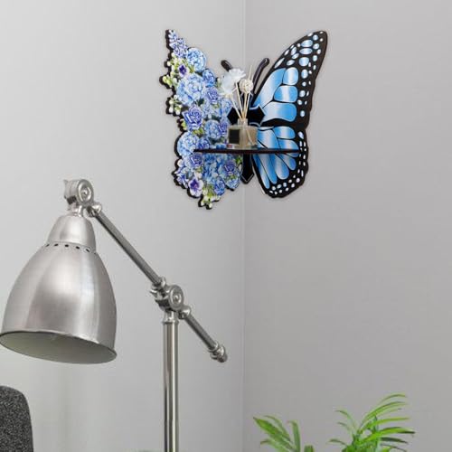 Gatuida Holz Schmetterling Eckregal Wandmontage Bohemian Crystal Display Shelf für Wohnzimmer Schlafzimmer Büro Dekorationsständer Gatuida Holz Schmetterling Eckregal Wandmontage Bohemian Crystal Display Shelf für Wohnzimmer Schlafzimmer Büro Dekorationsständer von Gatuida