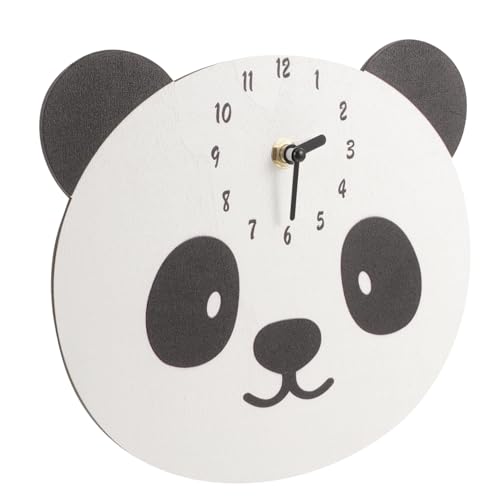 Gatuida Holz Wanduhr Panda Design Geräuschlose Wanddekoration für Schlafzimmer Kinderzimmer und Wohnzimmer Installieren Praktische Zeitmessung als von Gatuida