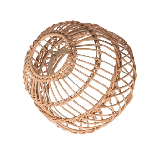 Gatuida Imitation Rattan Lampenschirm Handgewebt Robuster Eisenrahmen Beleuchtungsschirm Für Fassung Für Hotel Bar Restaurant Wohnzimmer Deckenleuchte Gatuida Imitation Rattan Lampenschirm Handgewebt Robuster Eisenrahmen Beleuchtungsschirm Für Fassung Für Hotel Bar Restaurant Wohnzimmer Deckenleuchte von Gatuida