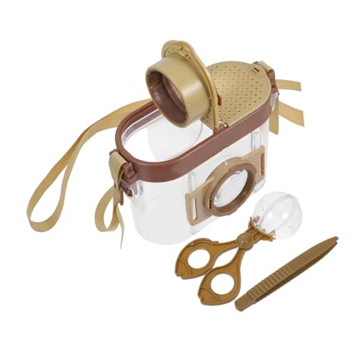 Gatuida Insekten Beobachtungsbox mit Lupe und Pinzette Transparenter Natur Erkundungskasten aus Langlebigem Abs Tragbares Forscherset für Jungen und Mädchen Pädagogisches Outdoor von Gatuida