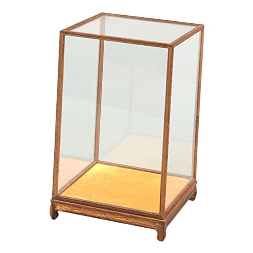 Gatuida Kasten Holzschnitzerei Glasabdeckung LED Figuren durchsichtiger behälter Fall Glasvitrine für Figuren Display Box für Sammlerstücke Angebot anzeigen Accessoire anzeigen von Gatuida