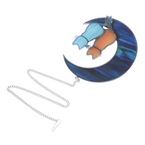 Gatuida Katzen Mond Hängedekor Fenster Wandkunst Kunstvoll Gestaltete Katzenfigur Mond Geeignet für Wohnraum Fenster und Tür Deko Stilvoll und Vielseitig für Katzenliebhaber und Moderne von Gatuida