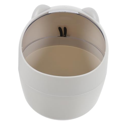 Gatuida Kawaii Mini Mülleimer mit Deckel Kreativer Kleiner Tischabfalleimer für Büro Bad Kinderzimmer Vielseitiger Schreibtisch müllbehälter mit Niedlichem Cartoon bär design Robust und von Gatuida