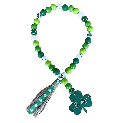 Gatuida Kleeblatt-perlen St. Patricks Day Perlengirlande Hängende Quastenperle Dekoration Hängen Holzperlengirlande Mit Quasten Naturholzperlengirlande Partyverzierung Hanfseil Gatuida Kleeblatt-perlen St. Patricks Day Perlengirlande Hängende Quastenperle Dekoration Hängen Holzperlengirlande Mit Quasten Naturholzperlengirlande Partyverzierung Hanfseil von Gatuida