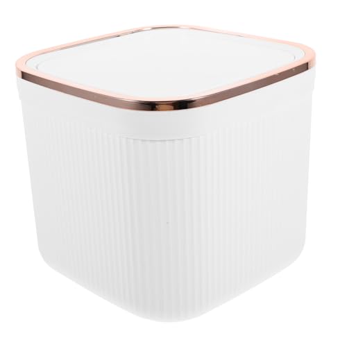 Gatuida Kleiner Desktop Mülleimer mit Praktischem Klappdeckel Kompakter Mini Abfalleimer für Schreibtisch und Büro Dekorativer und Vielseitiger Tischabfallbehälter für Zuhause und Kleine von Gatuida