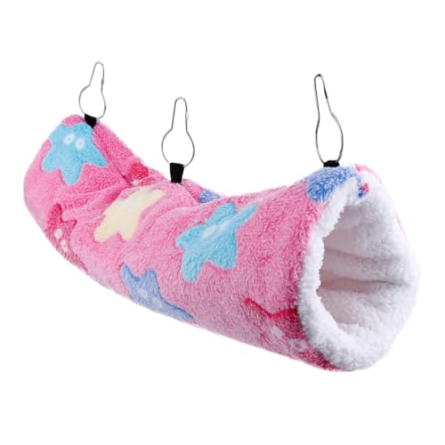 Gatuida Kleines Haustier Hängematte Winter Warm Kuscheltunnel Hamsterhöhle Gemütliches Nest für Hamster Chinchilla Meerschweinchen Zwerghasen Haustierbett von Gatuida