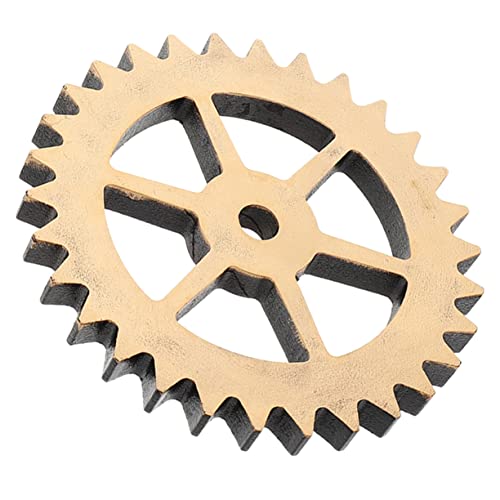 Gatuida Kleines Holz Zahnrad Wanddekor mit Hohlem Design Einfach zu Reinigen Vielseitig als Deko und Fotorequisite Industrieller Retro Stil für Wohnraum Kreatives Handwerkszubehör Eckig von Gatuida
