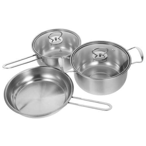 Gatuida Kochgeschirr Set Teiliges Küchen Set mit Milchtopf Suppentopf und Bratpfanne Spülmaschinengeeignet Induktionsgeeignet Ergonomisches Design Platzsparend und Langlebig von Gatuida
