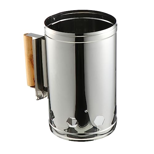 Gatuida Kohleanzünder mit Hitzeschutz und Holzgriff BBQ Grillkamin Starter mit Mehrfachen Luftlöchern für Gleichmäßiges Anzünden Geruchsfreier Holzkohleanzünder für Outdoor Grillen Gatuida Kohleanzünder mit Hitzeschutz und Holzgriff BBQ Grillkamin Starter mit Mehrfachen Luftlöchern für Gleichmäßiges Anzünden Geruchsfreier Holzkohleanzünder für Outdoor Grillen von Gatuida