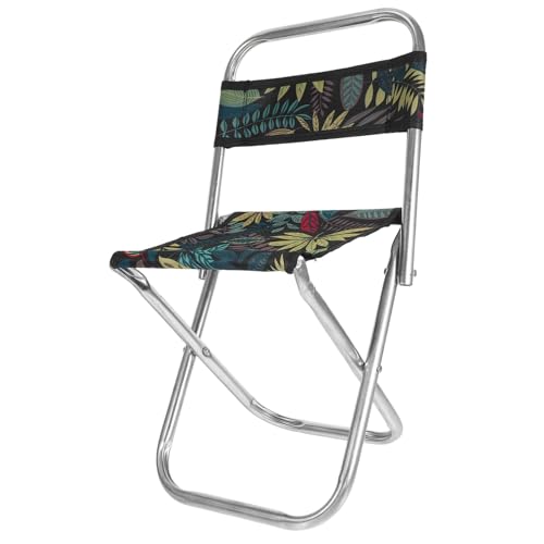Gatuida 90kg Klapphocker Aus Edelstahl Faltbarer Hockerstuhl Für Camping Leichter Wanderstuhl Tragbarer Klappstuhl Mit Lehne Reiseklappstuhl Für Draußen Belastbar von Gatuida