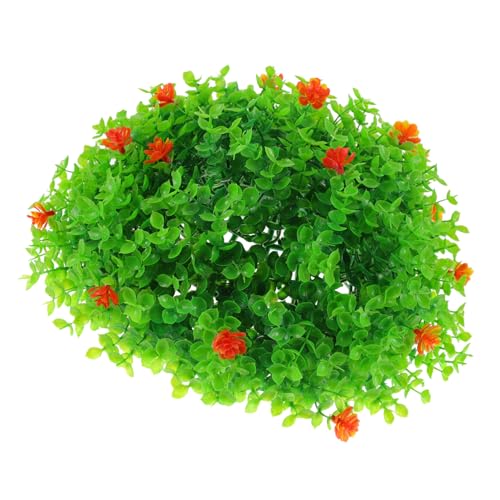 Gatuida Künstliche Eukalyptus Topiary Kugel Ø Wetterfeste Dekoration für Innen und Außen UV Beständig Lebendige Grüne Kunststoffpflanze mit Gelben Blüten Langlebiger Formschnitt für von Gatuida