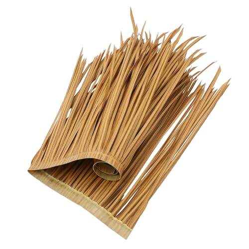 Gatuida Künstliches Stroh Dach UV Beständig Flammenhemmend Gartendeko DIY Gartenüberdachung Tropisches Flair Naturnahe für Außenbereich von Gatuida