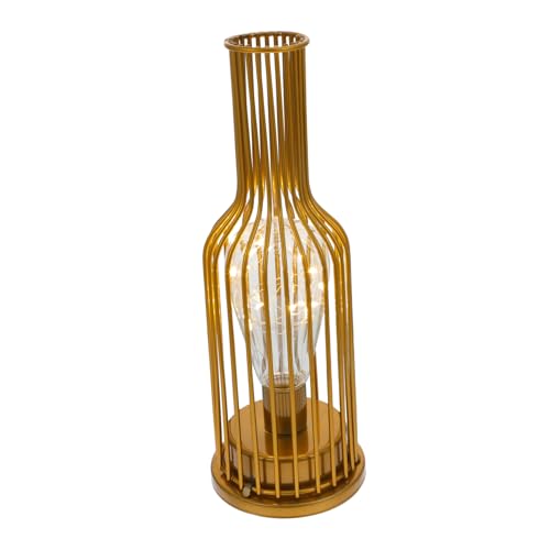 Gatuida LED Nachttischlampe Weinflasche aus Robustem Eisen Kreative Retro Tischleuchte für Wohnzimmer Bar und Schlafzimmer Warmes Licht für Gemütliche Atmosphäre Dekoratives von Gatuida