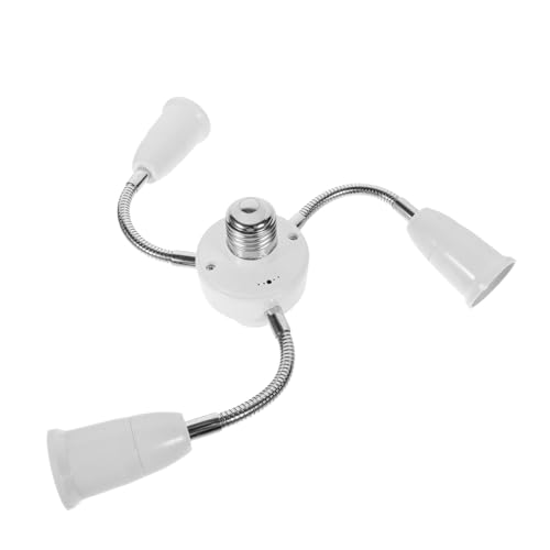Gatuida Lampenfassung Adapter Mehrfachfassung mit Flexiblem Schlauch Verstellbarer Lampenhalter Erweiterbarer Lichtsockel Langlebiger Bruchfester Softschlauch für Vielseitige Beleuchtung von Gatuida