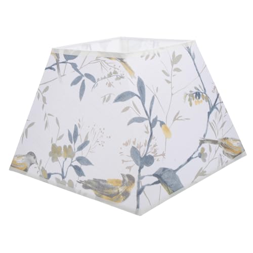 Gatuida Lampenschirm aus Stoff mit Vogelmotiv Rechteckiger Lampenschirm für Tischlampe und Deckenleuchte Robustes Design Einfach zu Montieren Eleganter Vintage Stil von Gatuida