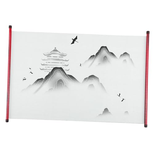 Gatuida Leere Wasser Schreibrolle Wiederverwendbare Kalligraphie Wandrolle mit Gelbem Hintergrund und Weißem Velours Leicht Tragbar für Chinesische Malerei und Schreibübungen von Gatuida