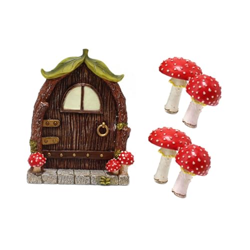 Gatuida Leuchtende Pilz Dekoration aus Harz Miniatur Gartenornament mit Lebensechtem Design Glatte Oberfläche Sicher Vielseitig für Tisch und Regal von Gatuida