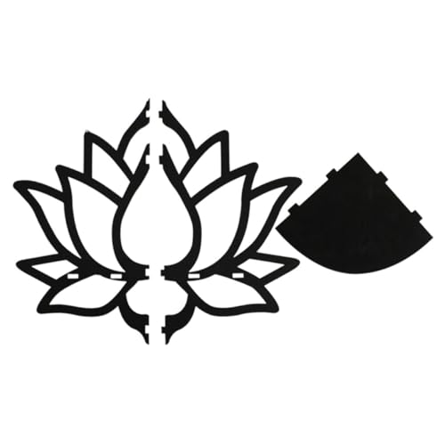 Gatuida Lotus Eckregal aus Holz Schwebendes Wandregal mit Einzigartigem Platzsparendes Regal für Schlafzimmer Wohnzimmer und Badezimmer Aufbewahrungslösung für Kristall Dekorationen und von Gatuida