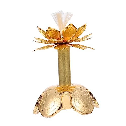 Gatuida Lotus Öllicht Halter aus Verdickter Legierung Transparenter Lotus Dochtständer Dekorativer Buddhistischer Wick Halter für Tempel Wohnraum und Meditationsbereich Kunstvolles Design Gatuida Lotus Öllicht Halter aus Verdickter Legierung Transparenter Lotus Dochtständer Dekorativer Buddhistischer Wick Halter für Tempel Wohnraum und Meditationsbereich Kunstvolles Design von Gatuida
