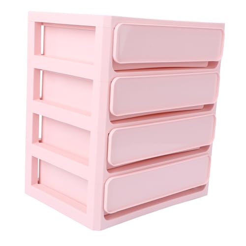 Gatuida Makeup Organizer Schubladenbox Lagig Kunststoff Mini Aufbewahrungsbox für Lippenstifte Nagellack Desktop Organizer Kosmetik Aufbewahrung Rosa von Gatuida