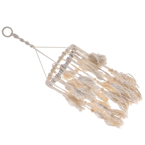 Gatuida Makramee Lampenschirm für Deckenleuchte Handgefertigter Boho Stil Lampenschirm aus Baumwollseil mit Eleganter Struktur für Wohnzimmer Schlafzimmer Vielseitig Einsetzbar von Gatuida