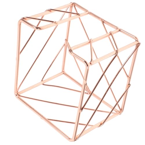 Gatuida Memo Notizhalter Rosegold Metall mit Hohlmuster Eleganter Kompakter Notizbox Organizer für Schreibtisch Modernes Design Großer Stauraum für Büro und Zuhause von Gatuida