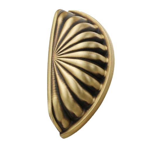 Gatuida Messing Möbelgriff Muschelform Lochabstand Schrankgriff Vintage Schubladengriff für Küchen Kleiderschränke Rostbeständig Langlebig Eleganter Goldener Griff Gatuida Messing Möbelgriff Muschelform Lochabstand Schrankgriff Vintage Schubladengriff für Küchen Kleiderschränke Rostbeständig Langlebig Eleganter Goldener Griff von Gatuida