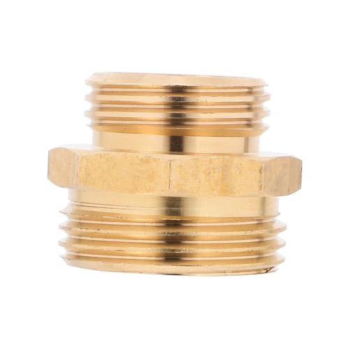 Gatuida Messing Schlauchadapter Außengewinde Reduzierstück Robust Langlebig Vielseitig für Garten Wasserschlauch Wasserhahn Adapter von Gatuida