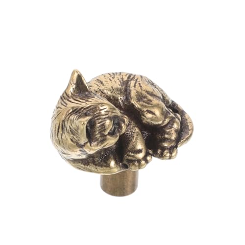 Gatuida Messing Türgriff Schrankgriffe Kommodengriffe Möbelgriffe Für Schubladen Hardware Griff Retro Schranktürgriff Türknöpfe Vintage Türbeschläge Zuggriff Goldenes Kupfer von Gatuida