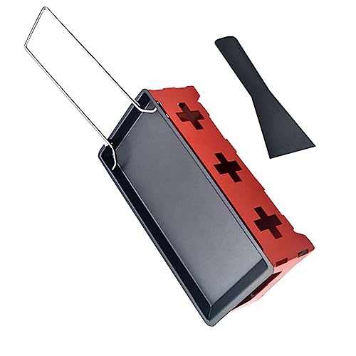 Gatuida Mini Antihaft Käsegrill Set Tragbare Backform für Camping und Küche mit Herdgestell Backblech und Kleinem Spatel Roter Stahlgriff Gatuida Mini Antihaft Käsegrill Set Tragbare Backform für Camping und Küche mit Herdgestell Backblech und Kleinem Spatel Roter Stahlgriff von Gatuida