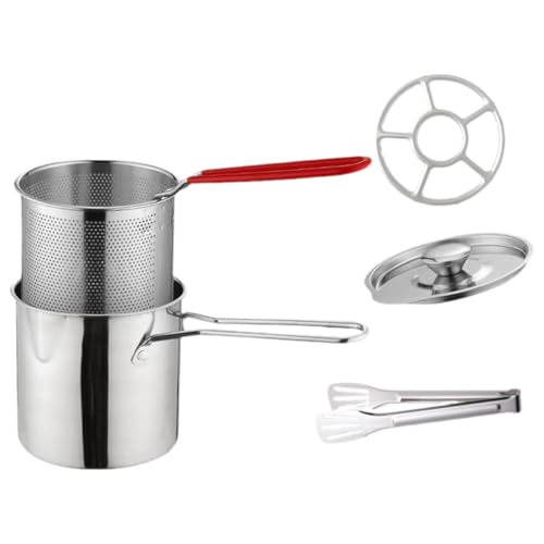Gatuida Mini Edelstahl Frittierpot mit Korb und Deckel Gleichmäßige Hitzeverteilung Leicht und Vielseitig für Pommes Hähnchen und Snacks Geeignet für Innen Außenbereich Gatuida Mini Edelstahl Frittierpot mit Korb und Deckel Gleichmäßige Hitzeverteilung Leicht und Vielseitig für Pommes Hähnchen und Snacks Geeignet für Innen Außenbereich von Gatuida