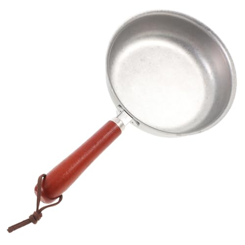 Gatuida Mini Edelstahl Schmelzpfanne Antihaft Butter Schmelztopf mit Holzgriff Vielseitiger Kleiner Brat Öl erhitzungstopf für Küche Platzsparend Einfach zu Reinigen von Gatuida