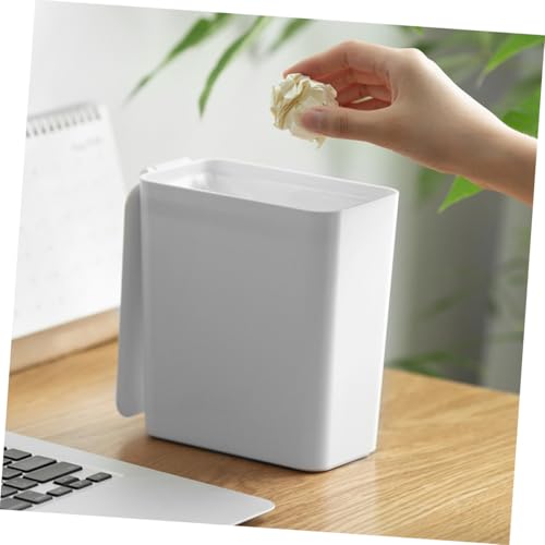 Gatuida Mini Mülleimer mit Deckel Kompakter Desktop Abfalleimer aus Pp Tragbar für Büro Wohnzimmer Schlafzimmer für Verpackungen Küchenabfälle Platzsparend und Hygienisch von Gatuida