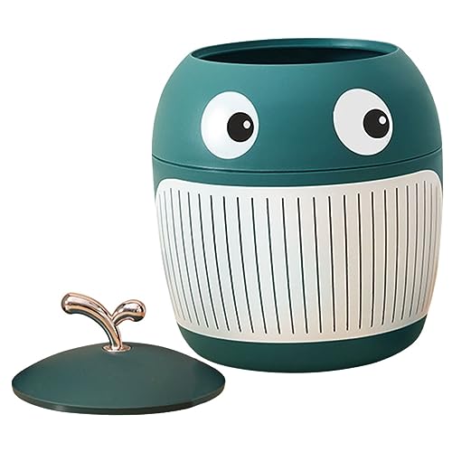 Gatuida Mini Schreibtisch Mülleimer Kompakter Abfallbehälter für Büro Zuhause Leicht zu Öffnender Deckel Stilvolles Design Pfauen für Makeup Tische und Arbeitsflächen von Gatuida