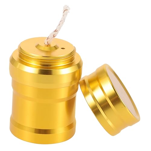 Gatuida Mini Spirituskocher Camping Kleine Spiritusbrennerlampe Outdoor Camper Kamin Spiritusbrenner Bioethanol Spiritusbrenner Herd Tragbare Spirituslampe Winzige Ausrüstung Goldenes von Gatuida