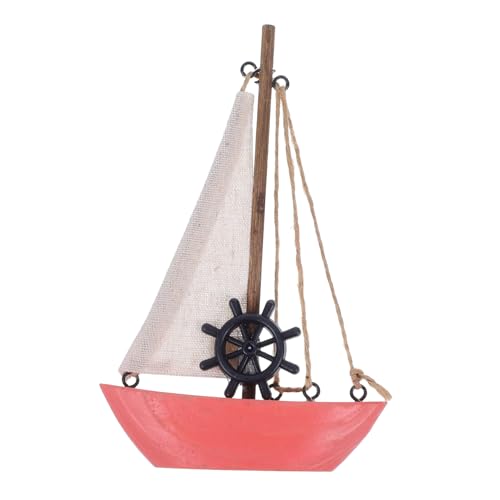 Gatuida Mini-segelboot-Figur Aus Holz: Vintage-modellschiff-Statue Mit Nautischem Boot, Zuhause, Küstendekor Für Bücherregal, Tischplatte, Fensterdekoration von Gatuida