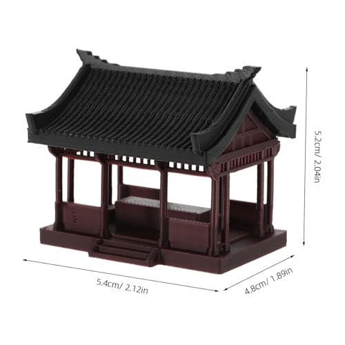 Gatuida Miniatur Pavillon Figurine Chinesischer Pavillon Bonsai Dekoration für Aquarium Garten Micro Landschaft Teich Zubehör Feng Shui Ornament von Gatuida