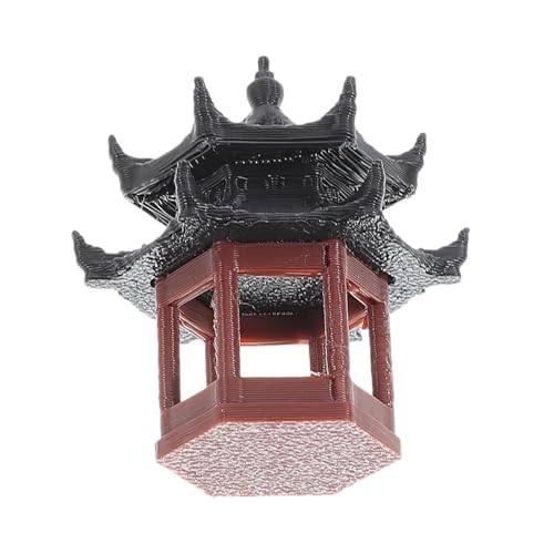 Gatuida Miniature Chinesischer Pavillon Modell Detailgetreue Statue für Aquarien und Bonsai Dekoration Traditionelle Architektur für Garten und Gatuida Miniature Chinesischer Pavillon Modell Detailgetreue Statue für Aquarien und Bonsai Dekoration Traditionelle Architektur für Garten und von Gatuida