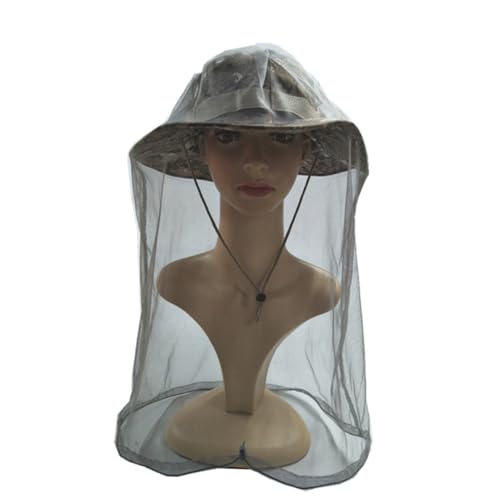 Gatuida Moskitonetz Hut mit Insektennetz Kopfnetz Leichter Atmungsaktiver für Outdoor Aktivitäten Multifunktional Schnell Trocknend für Angeln Gartenarbeit und Camping Graue Schutzhaube von Gatuida