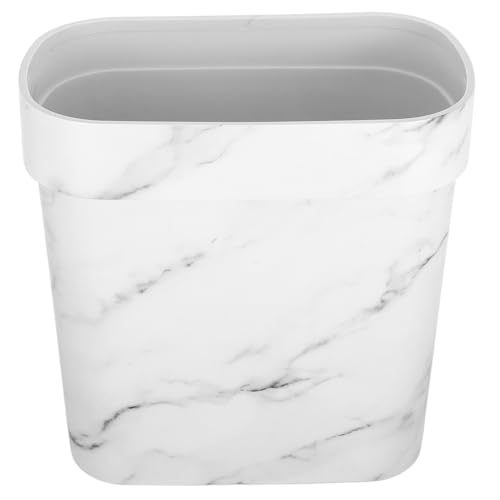 Gatuida Mülleimer im Marmor Design Ovaler Offener Kunststoff Abfalleimer für Schlafzimmer Badezimmer und Küche für Langlebiges Material und Innovative Ring Design Gatuida Mülleimer im Marmor Design Ovaler Offener Kunststoff Abfalleimer für Schlafzimmer Badezimmer und Küche für Langlebiges Material und Innovative Ring Design von Gatuida