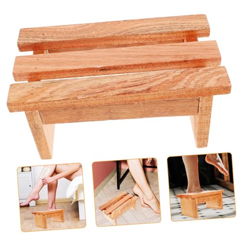 Gatuida Multipurpose Holz Fußhocker Fußablage Sauna Fußstütze Robust rutschfest für Bad Pediküre Erwachsene Komfortabel Langlebig von Gatuida