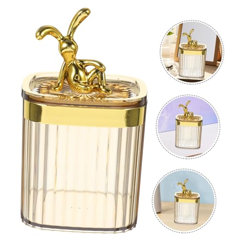 Gatuida Niedlicher Transparenter Baumwollstäbchenbehälter mit Kaninchenfigur Breiter Öffnung Leichter Staubdichter Deckel Kosmetik Wattepads Organizer für Badezimmer und Schminktisch Gatuida Niedlicher Transparenter Baumwollstäbchenbehälter mit Kaninchenfigur Breiter Öffnung Leichter Staubdichter Deckel Kosmetik Wattepads Organizer für Badezimmer und Schminktisch von Gatuida